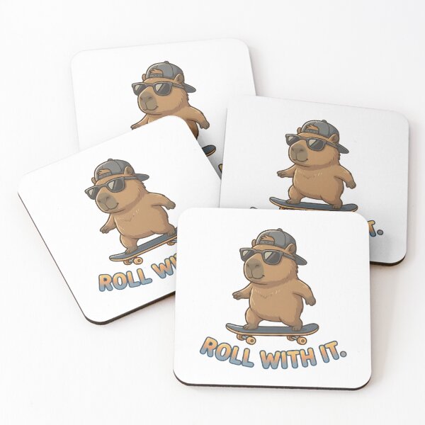 Item preview, Roll With It Capybara - Cool Skater Aesthetic designed and sold by Petsy Hub.