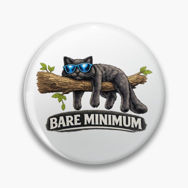 Item preview, Funny Lazy Cat – Bare Minimum designed and sold by yaalow.