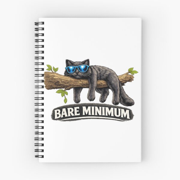 Item preview, Funny Lazy Cat – Bare Minimum designed and sold by yaalow.