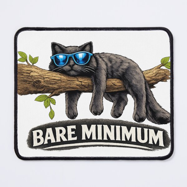 Item preview, Funny Lazy Cat – Bare Minimum designed and sold by yaalow.