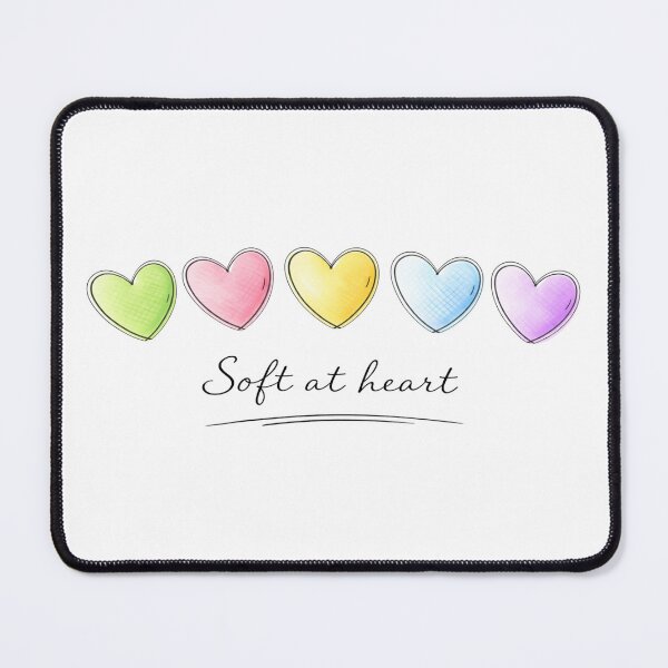 Item preview, Soft at Heart – Rainbow Sketch Hearts designed and sold by LoppiPrintShop.