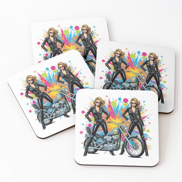 Item preview, A model with a motorcycle. designed and sold by PP&RAINBOW SHOP.
