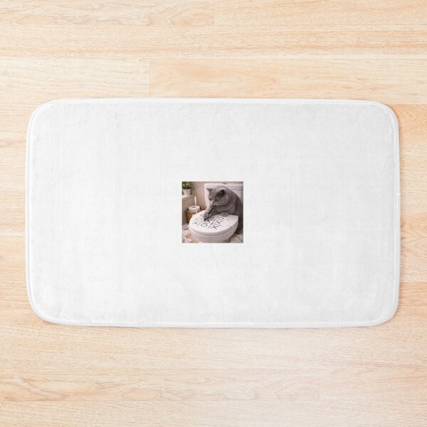 Item preview, British Shorthair Playing Tic Tac Toe in the Bathroom designed and sold by LovelyCatGalaxy.