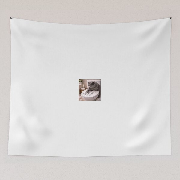 Item preview, British Shorthair Playing Tic Tac Toe in the Bathroom designed and sold by LovelyCatGalaxy.