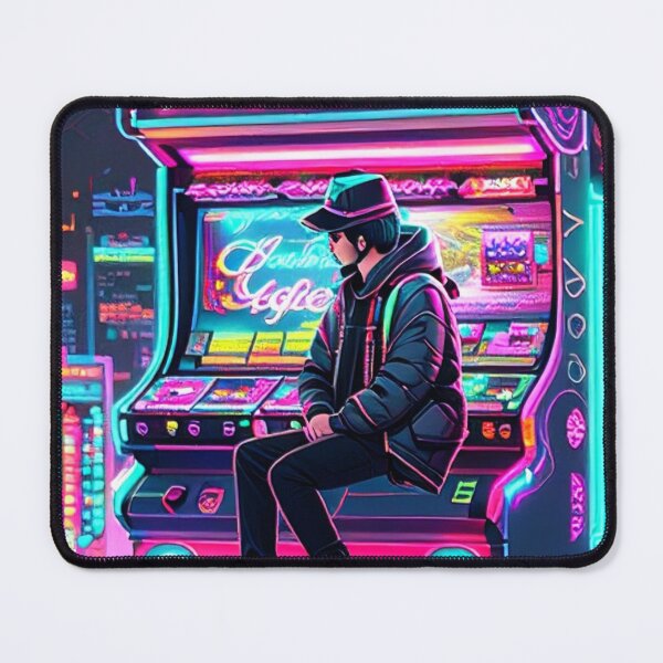 Item preview, Neon Arcade Gamer – Retro Cyberpunk Gaming Wall Art & Gamer Room Decor designed and sold by NeonPixelShop.