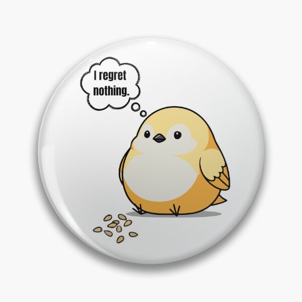 Item preview, I Regret Nothing Funny Chubby Bird Cartoon T-Shirt designed and sold by JustFunnyStuff.