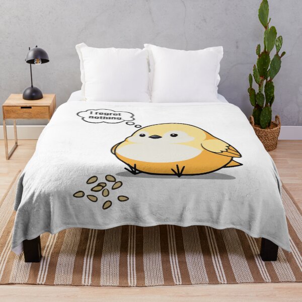 Item preview, I Regret Nothing Funny Chubby Bird Cartoon T-Shirt designed and sold by JustFunnyStuff.