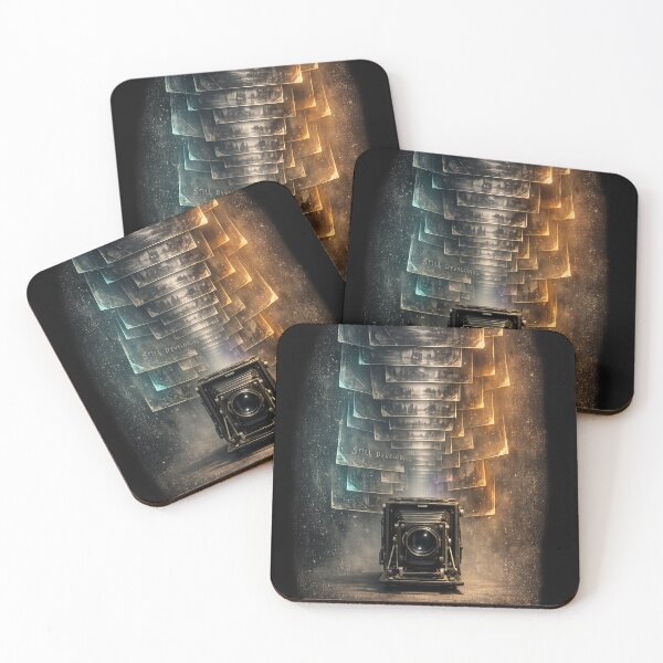 Item preview, Infinite Plate Corridor – Surreal Vintage Camera Art Print designed and sold by Backtrack Boutique.