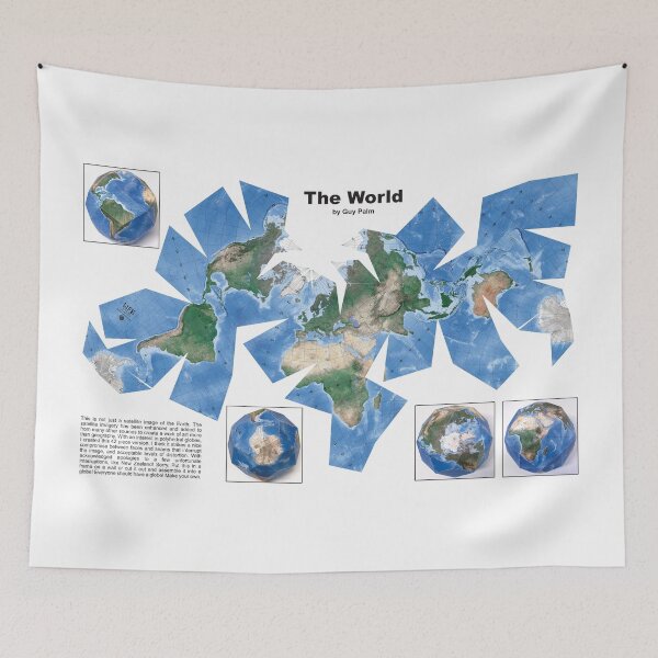 Item preview, Polyhedral Globe Map of the World designed and sold by palmprints.