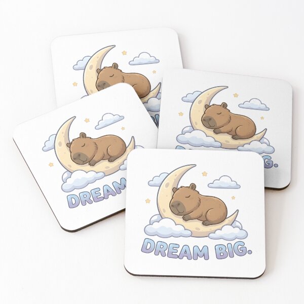 Item preview, Dream Big Capybara - Cute Celestial Moon Art designed and sold by Petsy Hub.