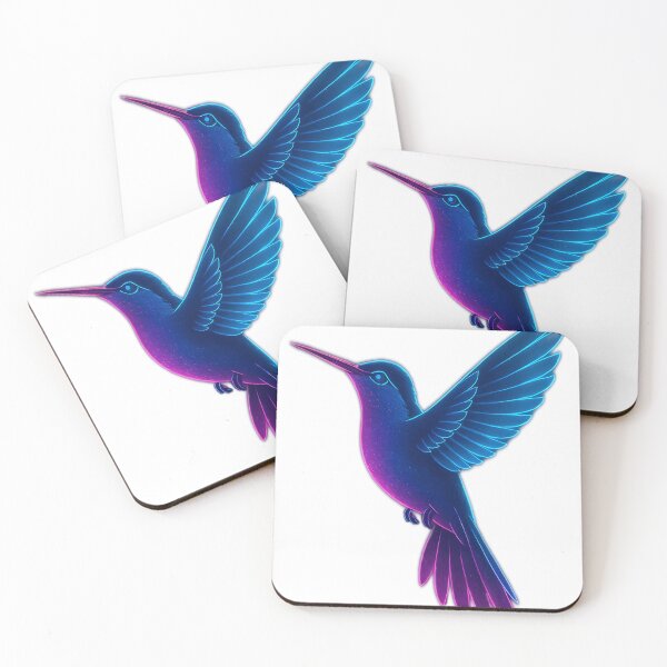 Item preview, Neon Hummingbird with Glowing Wings Sticker designed and sold by 27Stickers.