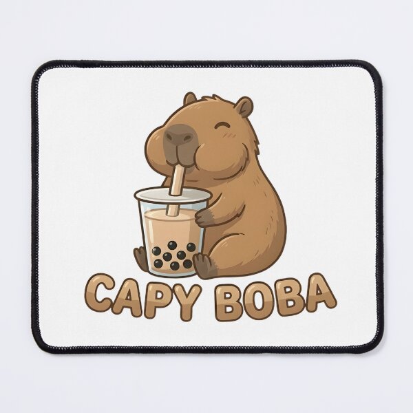 Item preview, Capy Boba - Cute Capybara Drinking Bubble Tea designed and sold by Petsy Hub.