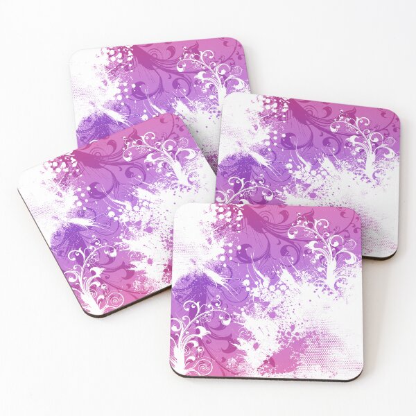 Item preview, Grunge Vector Garden in purple and white - Abstract graffiti urban street art - Spray paint, stencil, street artist designed and sold by Pics'Elle Creations.