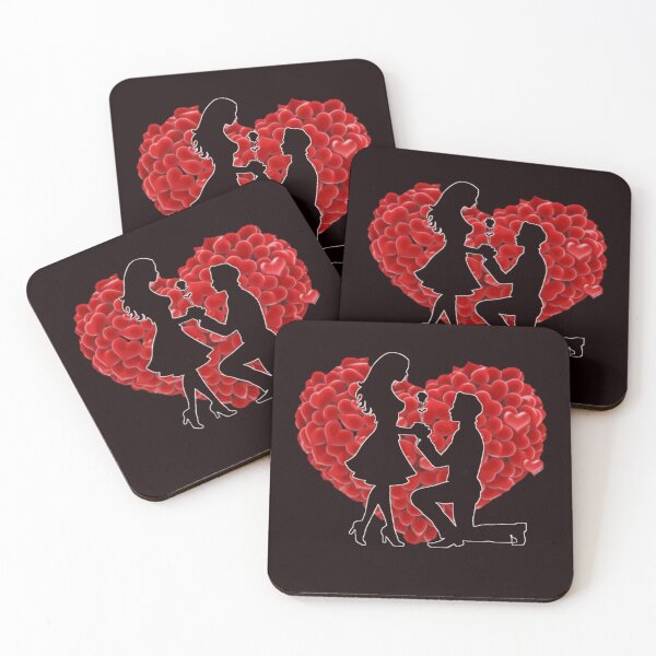 Item preview, Romantic Proposal Silhouette – Love Heart Design designed and sold by Carftastic.