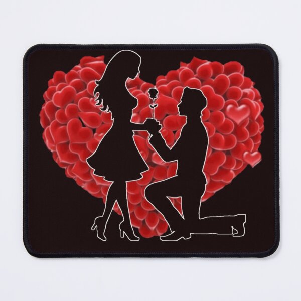 Item preview, Romantic Proposal Silhouette – Love Heart Design designed and sold by Carftastic.
