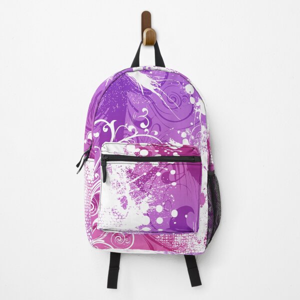 Item preview, Grunge Vector Garden in purple and white - Abstract graffiti urban street art - Spray paint, stencil, street artist designed and sold by Pics'Elle Creations.