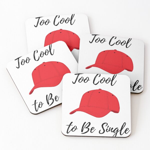 Item preview, Too Cool to Be Single  Funny Single Life Quote with Red Cap Illustration designed and sold by NilofaDesigns.