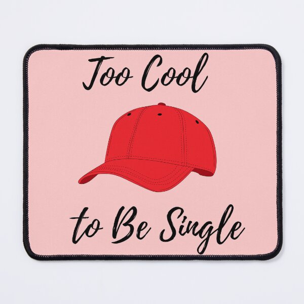 Item preview, Too Cool to Be Single  Funny Single Life Quote with Red Cap Illustration designed and sold by NilofaDesigns.