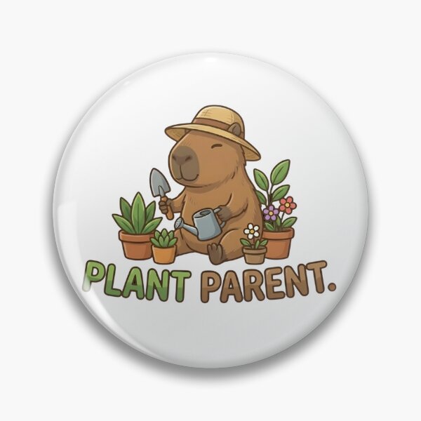 Item preview, Plant Parent Capybara - Cute Gardening Art designed and sold by Petsy Hub.