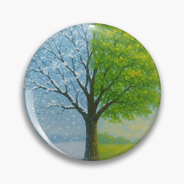 Item preview, The Changing Seasons Tree Art - Winter to Spring Nature Landscape designed and sold by matthsoopaStyle.