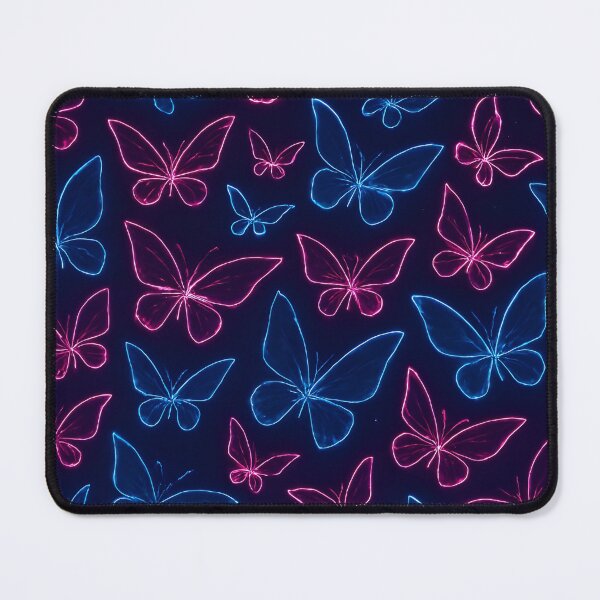 Item preview, Neon Butterfly Swarm in Cosmic Glow designed and sold by 27Stickers.