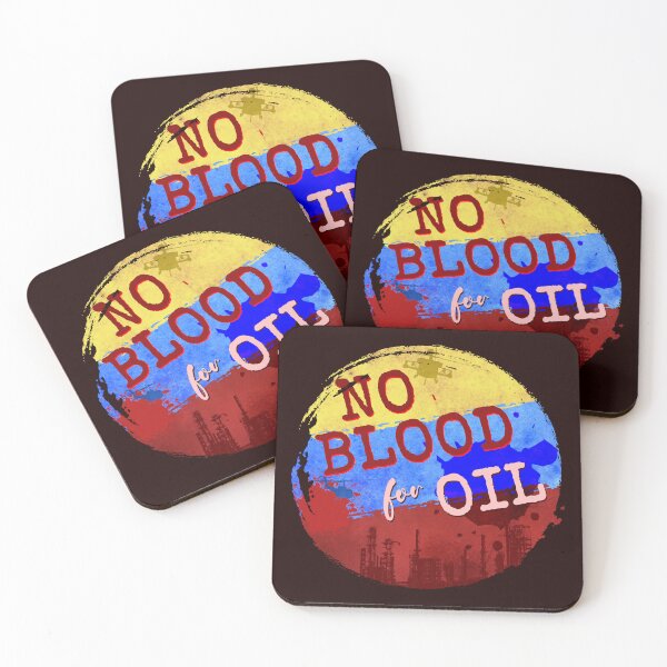 Item preview, No Blood for Oil on Venezuela flag Typography | Peace Art designed and sold by ZechJohnRB.