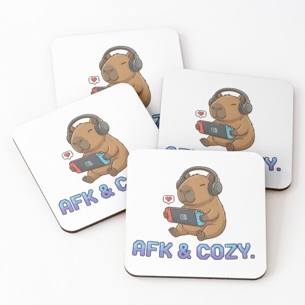 Item preview, AFK and Cozy Capybara - Cute Gamer Aesthetic designed and sold by Petsy Hub.