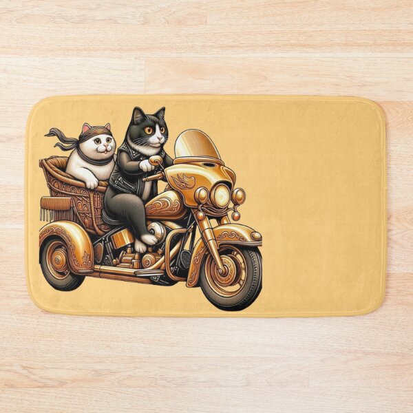 Item preview, Two cats on a Harley: The coolest duo in town designed and sold by FotoworldEdel.