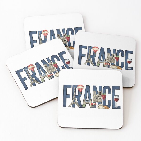 Item preview, France Typography With Cultural Symbols designed and sold by MIArt Studio.