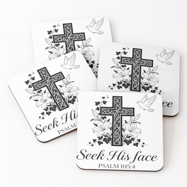 Item preview, Seek His Face Psalm 105:4 Christian Cross Art designed and sold by truongloc246.