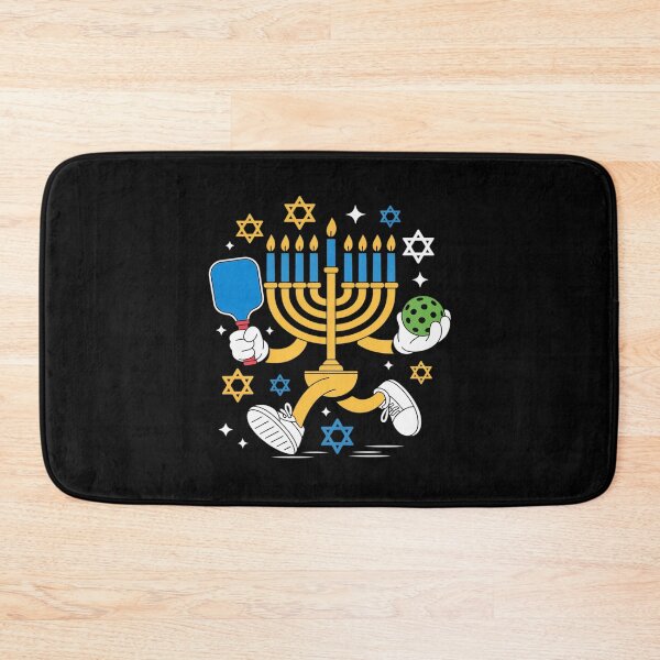 Item preview, Jewish Hanukkah Menorah Playing Pickleball Lovers Players designed and sold by KristieRamsey.