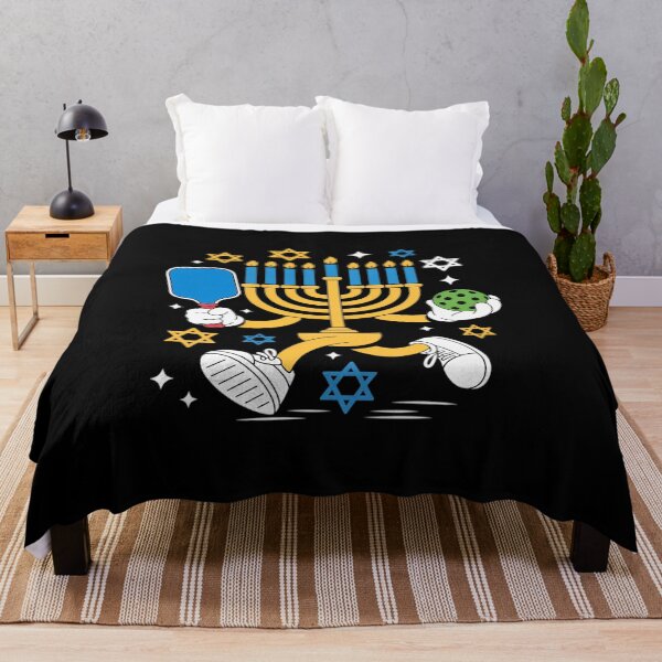Item preview, Jewish Hanukkah Menorah Playing Pickleball Lovers Players designed and sold by KristieRamsey.