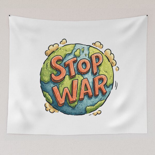 Item preview, Stop War Planet Earth Illustration for Global Peace designed and sold by DesignArtist.ia.