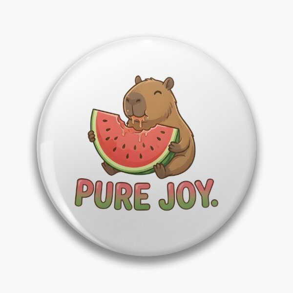 Item preview, Pure Joy Capybara - Cute Watermelon Slice Art designed and sold by Petsy Hub.