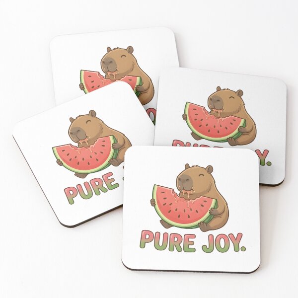 Item preview, Pure Joy Capybara - Cute Watermelon Slice Art designed and sold by Petsy Hub.