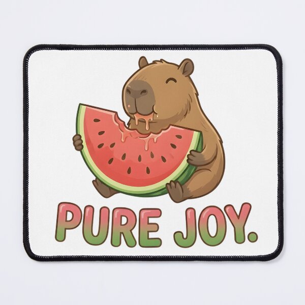 Item preview, Pure Joy Capybara - Cute Watermelon Slice Art designed and sold by Petsy Hub.