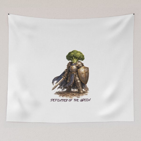 Item preview, Broccoli Paladin – Defender of the Green | Warrior Vegetables designed and sold by DigiWoosh.