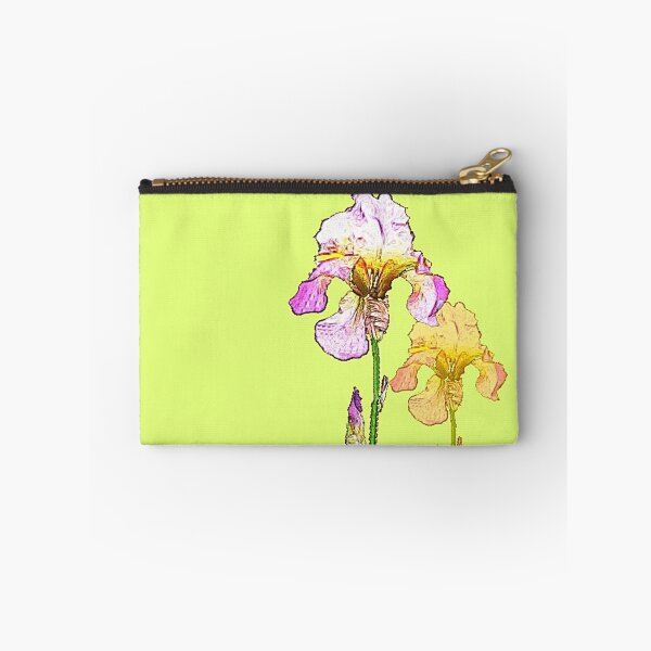 Item preview, PURPLE-WHITE IRIS ON YELLOW  designed and sold by sharlesart.