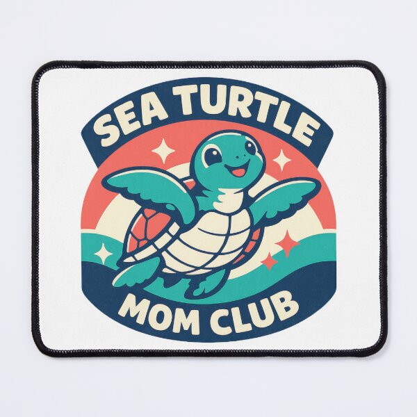 Item preview, Sea Turtle Mom Club Retro Badge Vintage Ocean Mother Emblem designed and sold by zoughlal.