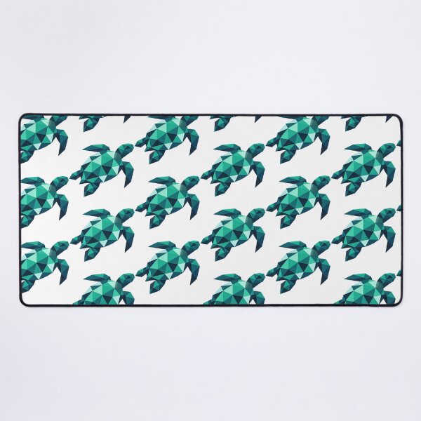 Item preview, Geometric Low Poly Sea Turtle Modern Polygon Emerald Wildlife designed and sold by zoughlal.