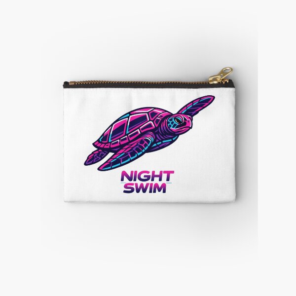 Item preview, Night Swim Synthwave Sea Turtle Retro 80s Neon Cyber Ocean designed and sold by zoughlal.