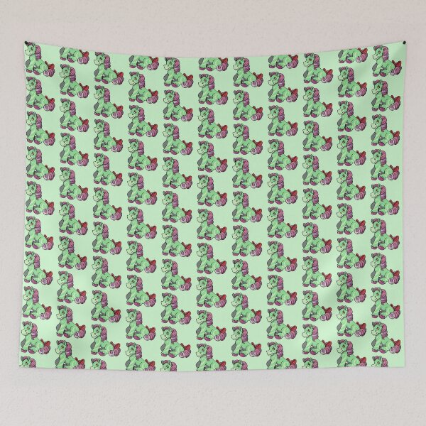 Item preview, Pretty Green Pony Red Bow - Wintergreen designed and sold by BumbleBites.