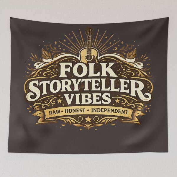 Item preview, Folk Storyteller Vibes – Raw & Independent Acoustic Music Design designed and sold by LatestDesign95.