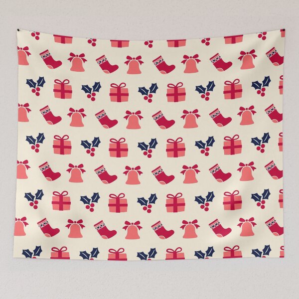 Item preview, Boho Snow Bells Merry Christmas Holiday Pattern    - Wedding Gifts designed and sold by RoyalStarsPatts.