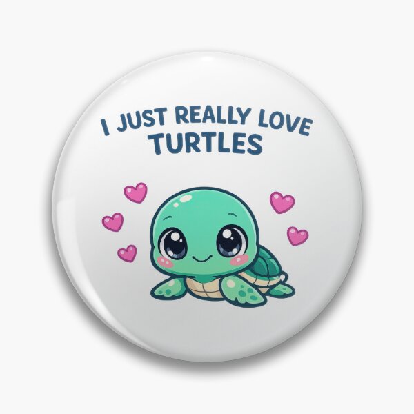 Item preview, I Just Really Love Turtles Cute Kawaii Baby Turtle Hearts Emotional designed and sold by zoughlal.