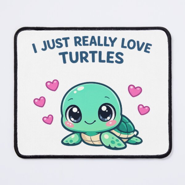 Item preview, I Just Really Love Turtles Cute Kawaii Baby Turtle Hearts Emotional designed and sold by zoughlal.