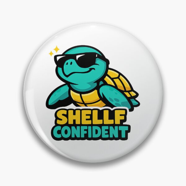 Item preview, Shellf Confident Funny Sea Turtle Sunglasses Pun Dad Joke Humor designed and sold by zoughlal.