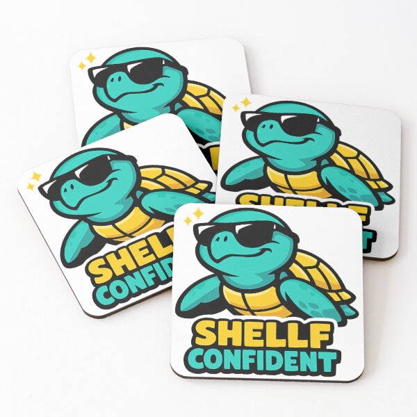 Item preview, Shellf Confident Funny Sea Turtle Sunglasses Pun Dad Joke Humor designed and sold by zoughlal.