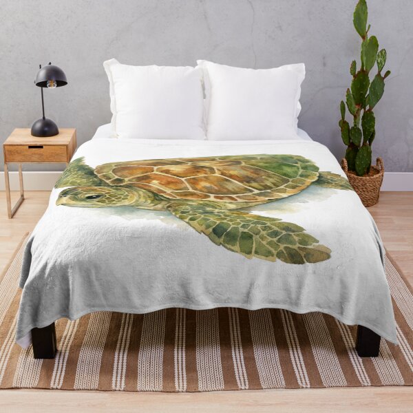 Item preview, Watercolor Sea Turtle Realistic Marine Wildlife Artistic Ocean Portrait designed and sold by zoughlal.