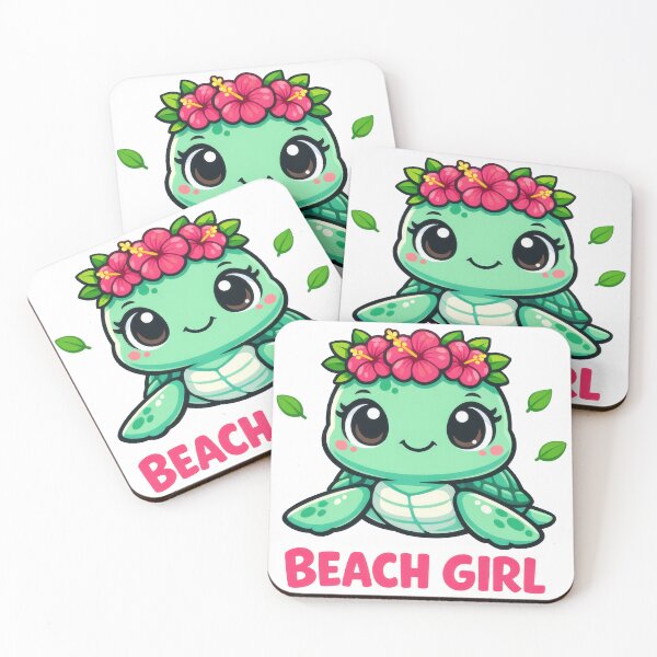Item preview, Beach Girl Sea Turtle Hibiscus Floral Crown Tropical Island Feminine designed and sold by zoughlal.